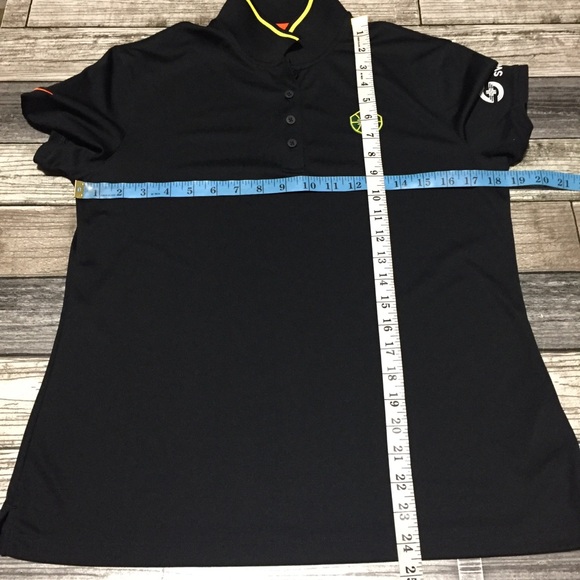 Nike Dri Fit WNBA Seattle Storm Polo Shirt Women’s M Black Providence Swedish - Picture 2 of 10